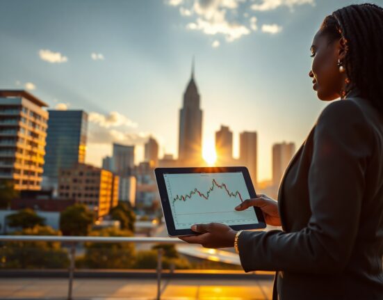 Weltrade launches in South Africa under FSCA licence – Johannesburg skyline and professional trader