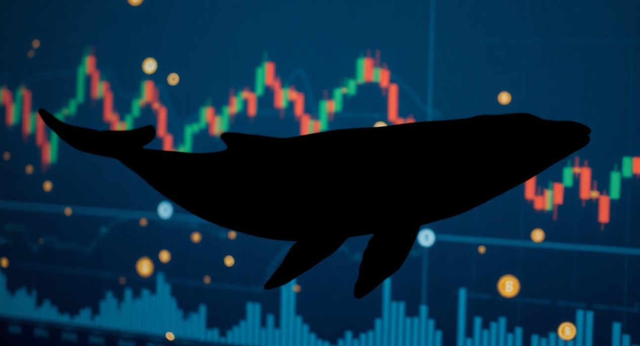 Whale selling cryptocurrency tokens in a digital trading environment