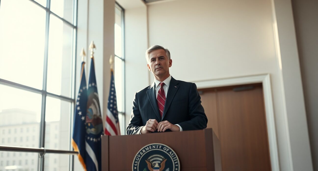 White House crypto advisor Patrick Witt speaking at a press briefing about the CLARITY Act