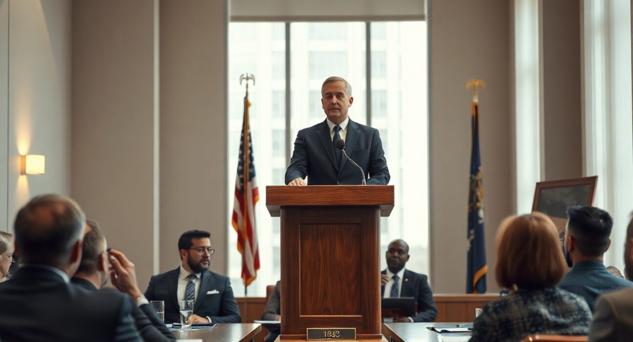Patrick Witt speaking at a digital asset policy event in Washington D.C.