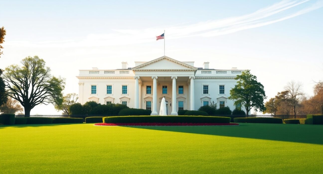 White House building exterior on a sunny day, symbolizing regulatory review process