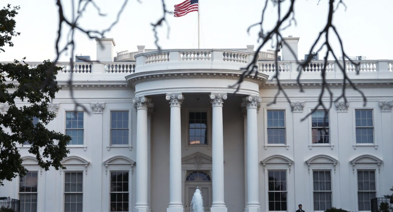 White House building exterior on a sunny day, representing the meeting on CLARITY Act concerns.