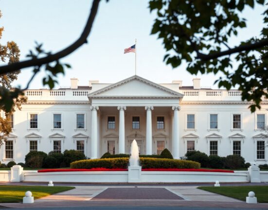 White House building under clear sky, symbolizing administration's push for crypto legislation.