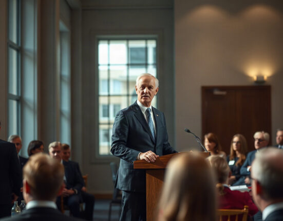 White House crypto official speaking at a policy conference in Washington, D.C.