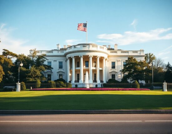 White House building exterior on a sunny day, site of upcoming crypto and prediction markets summit