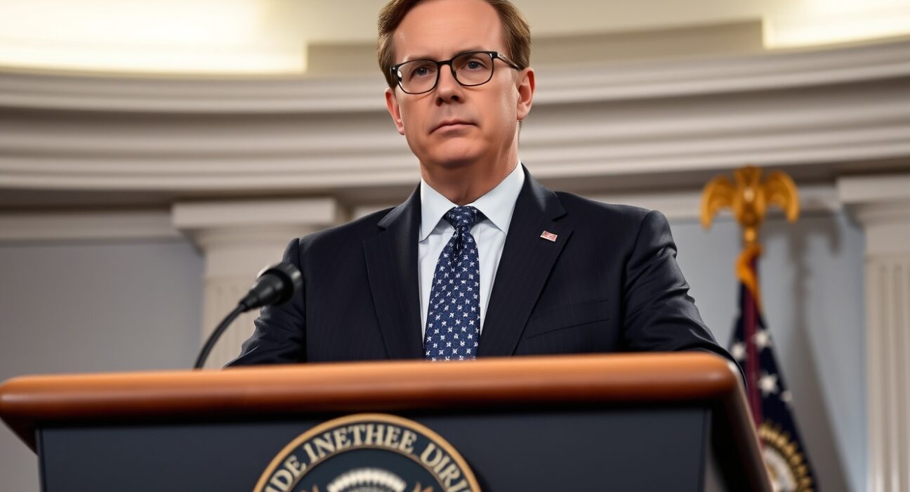 Kevin Hassett, White House NEC Chair, speaking at a press briefing about a potential rate cut.