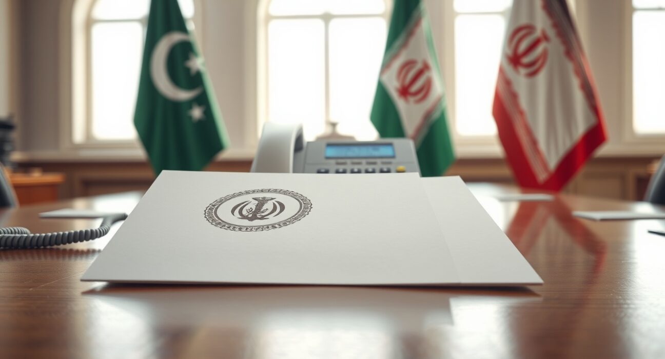 Diplomatic documents representing Pakistan's Iran proposal on the White House agenda.