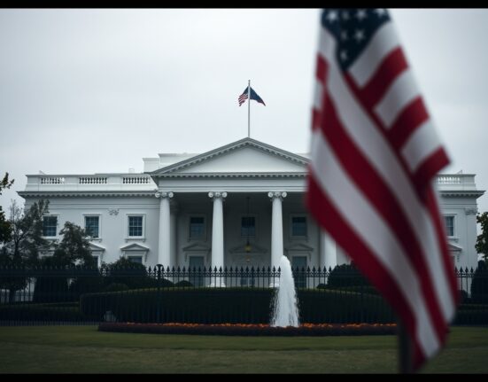 White House building under overcast sky, representing diplomatic tension with Iran