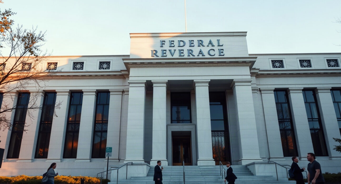 The Federal Reserve building in Washington, D.C., as the latest PCE inflation data complicates the central bank's rate path.