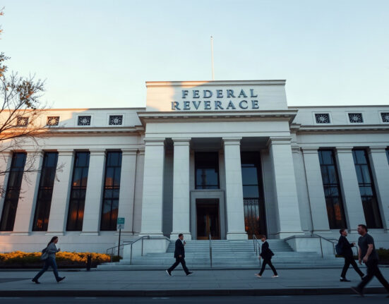 The Federal Reserve building in Washington, D.C., as the latest PCE inflation data complicates the central bank's rate path.