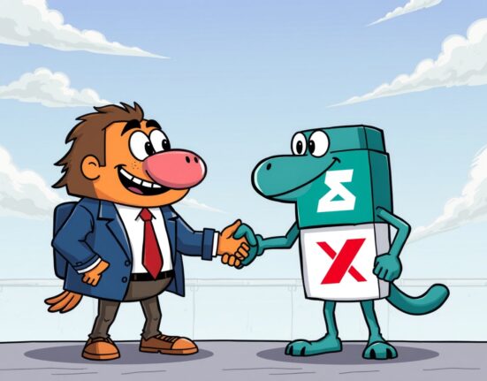 Cartoon mascots representing Wintermute and Binance shaking hands, signifying no Wintermute Binance lawsuit after the October event.