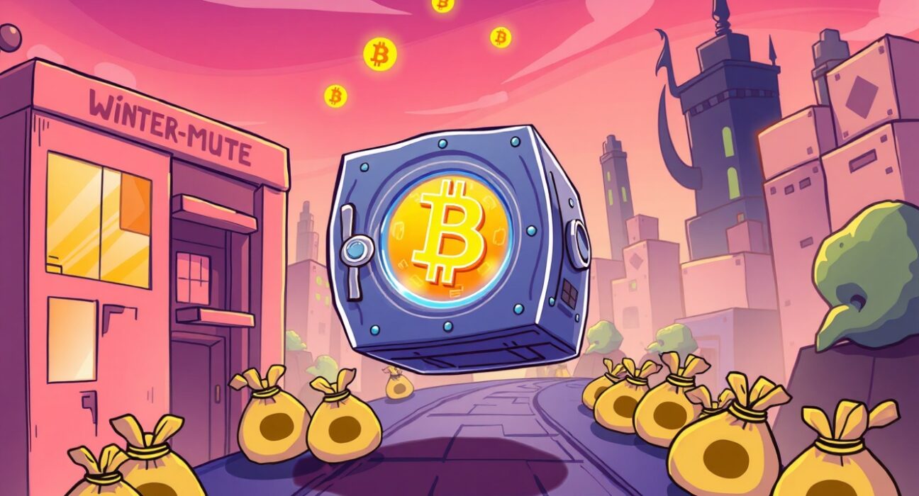 Wintermute cbBTC transfer visualized as digital assets moving between crypto entities