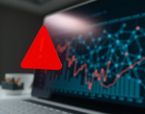 Digital dashboard warning symbol representing the WLFI DeFi liquidity crisis and withdrawal freeze risk.