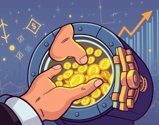 A cartoon illustration showing a large WLFI investor making a significant token claim, symbolizing a major event in the cryptocurrency market.