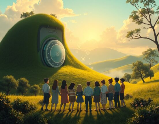 Conceptual visualization of the new WLFI staking system and community governance process.