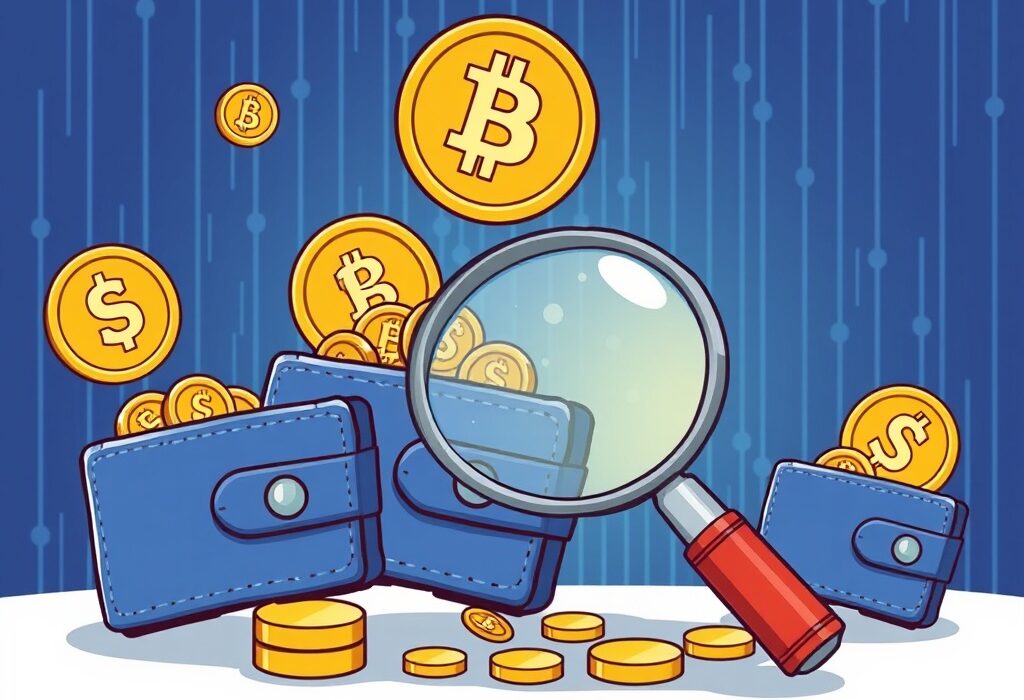 A cartoon illustration showing a large WLFI token being partially sold off, representing the significant sales by top WLFI token holders.