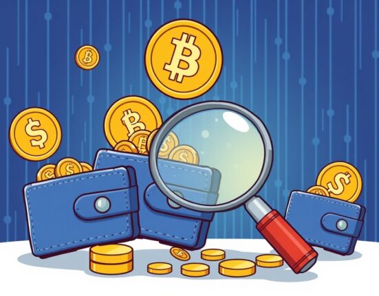 A cartoon illustration showing a large WLFI token being partially sold off, representing the significant sales by top WLFI token holders.