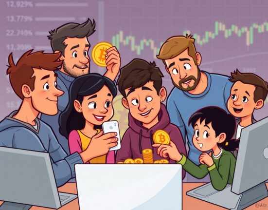 A cartoon illustration showing WLFI token holders making rapid decisions to sell their tokens shortly after a Token Generation Event.