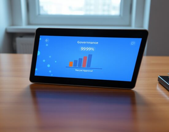 WLFI governance vote result showing 99.9% approval on a digital interface