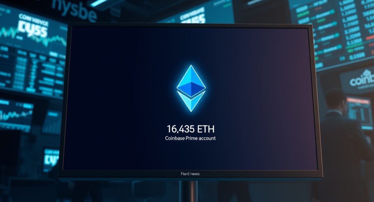 WLFI wallet transaction showing a $37.6 million ETH deposit to Coinbase Prime on a trading floor monitor