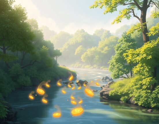 Conceptual Ghibli-style art representing the WOO token burn and its impact on digital asset scarcity.