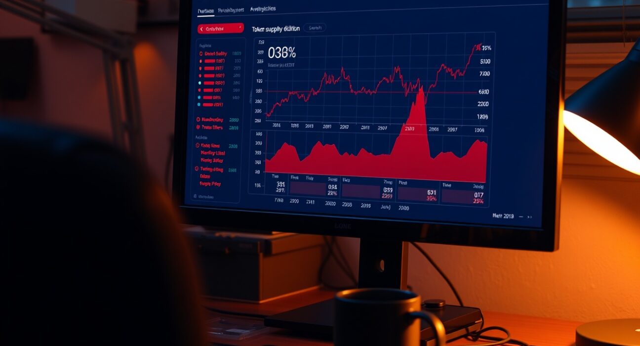 Blockchain analytics dashboard showing suspicious WCUP token distribution data