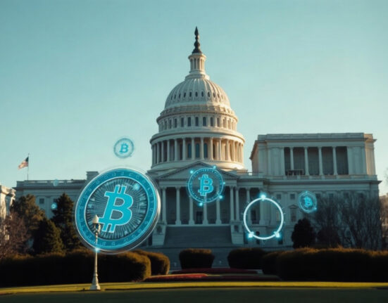 U.S. Capitol and Treasury buildings symbolize regulatory oversight in stablecoin charter review