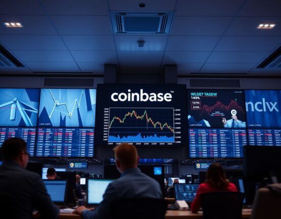 Cryptocurrency exchange trading screen showing WLD/USDT pair and Coinbase logo.