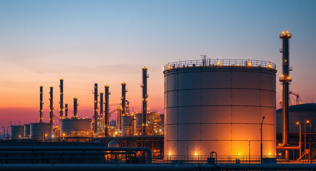 Oil refinery operations during strategic petroleum reserve releases affecting WTI crude prices.