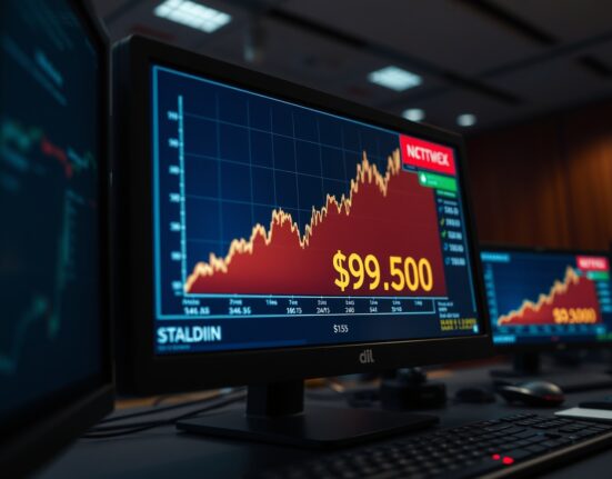 WTI crude oil price chart surging above $92.50 on a trading terminal amid market volatility.