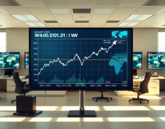 WTI crude oil price chart surging above $101 amid geopolitical tensions affecting global energy supply.