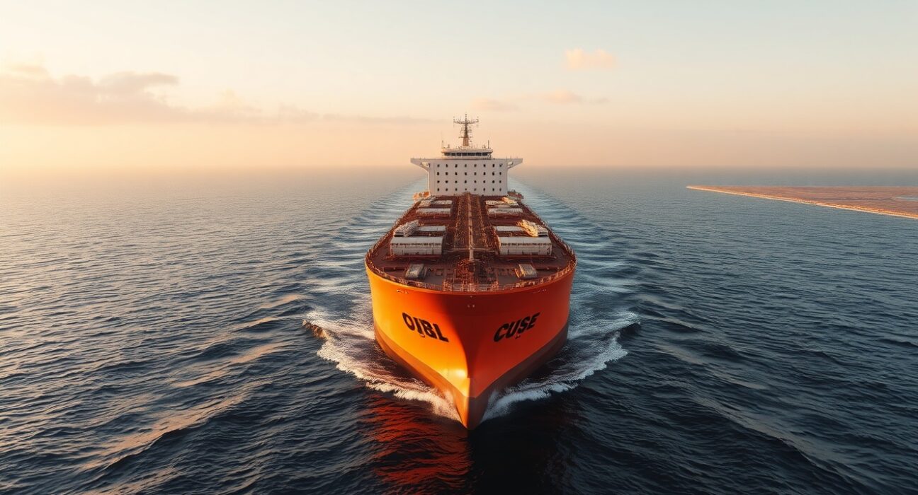 WTI crude oil tanker navigating the Strait of Hormuz amid stalled US-Iran talks and supply disruption fears