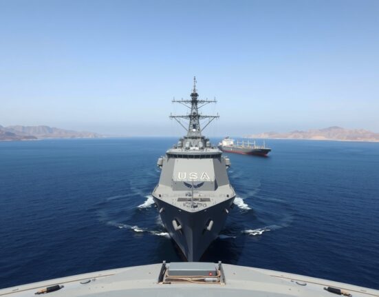US Navy warship enforcing blockade in Strait of Hormuz as oil prices surge