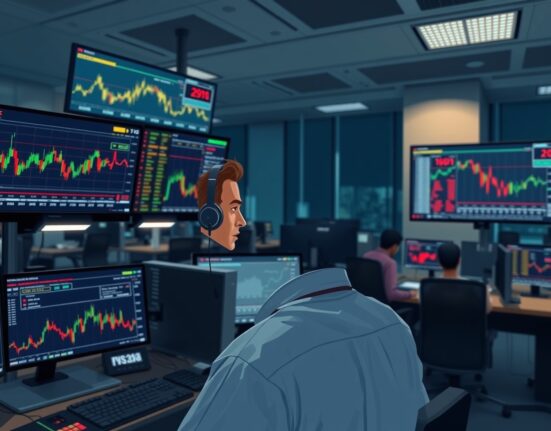 Energy trader monitoring WTI crude oil prices amid geopolitical developments affecting global markets