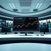 WTI crude oil price chart holding key $90 support level on a trading terminal amid geopolitical news.