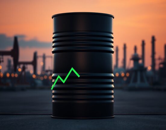 WTI price forecast: crude oil barrel with upward chart trend representing potential three-year high revisit.