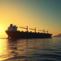 Oil tanker in the Strait of Hormuz illustrating critical crude supply disruption risks.