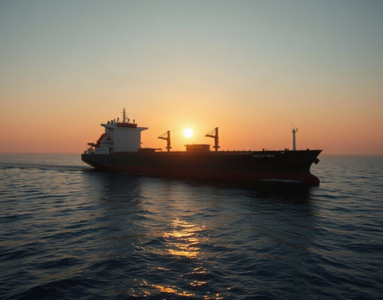 Oil tanker in the Strait of Hormuz as WTI crude price rises above $84.50