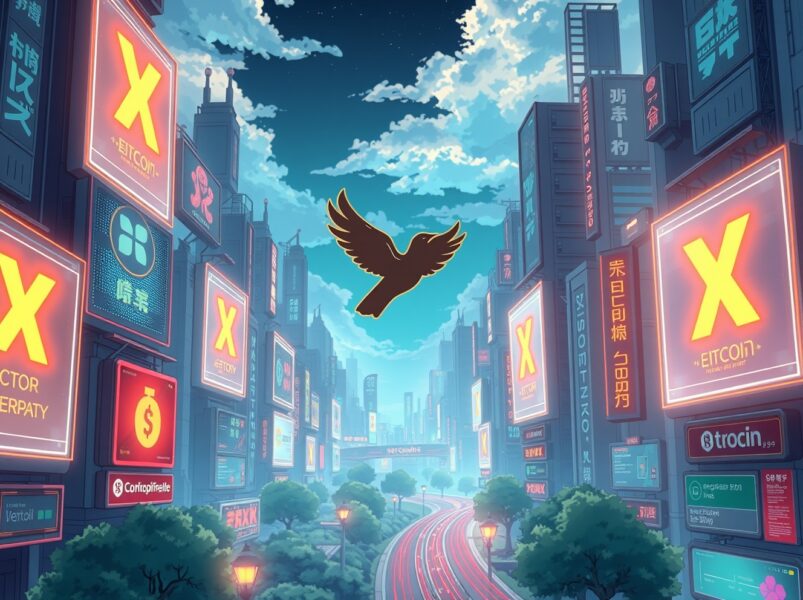 X platform's new policy requiring paid partnership labels for cryptocurrency advertisements to ensure transparency.