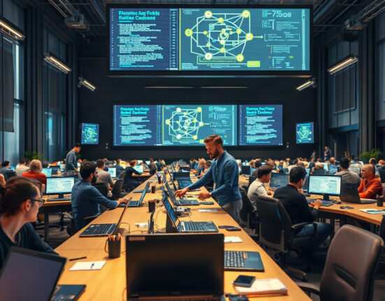 Developers collaborating at the X-Agent AI MCP Hackathon 2026 event