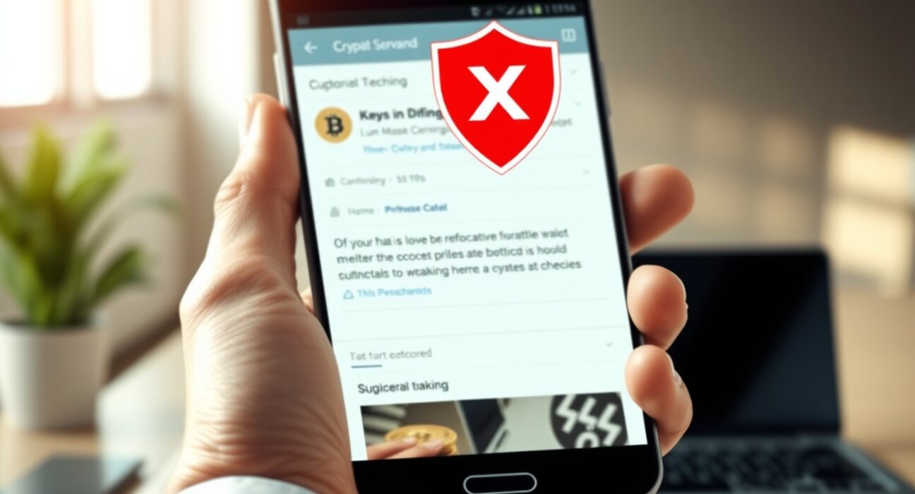 X platform security measure blocking cryptocurrency posts with verification requirement to prevent phishing scams