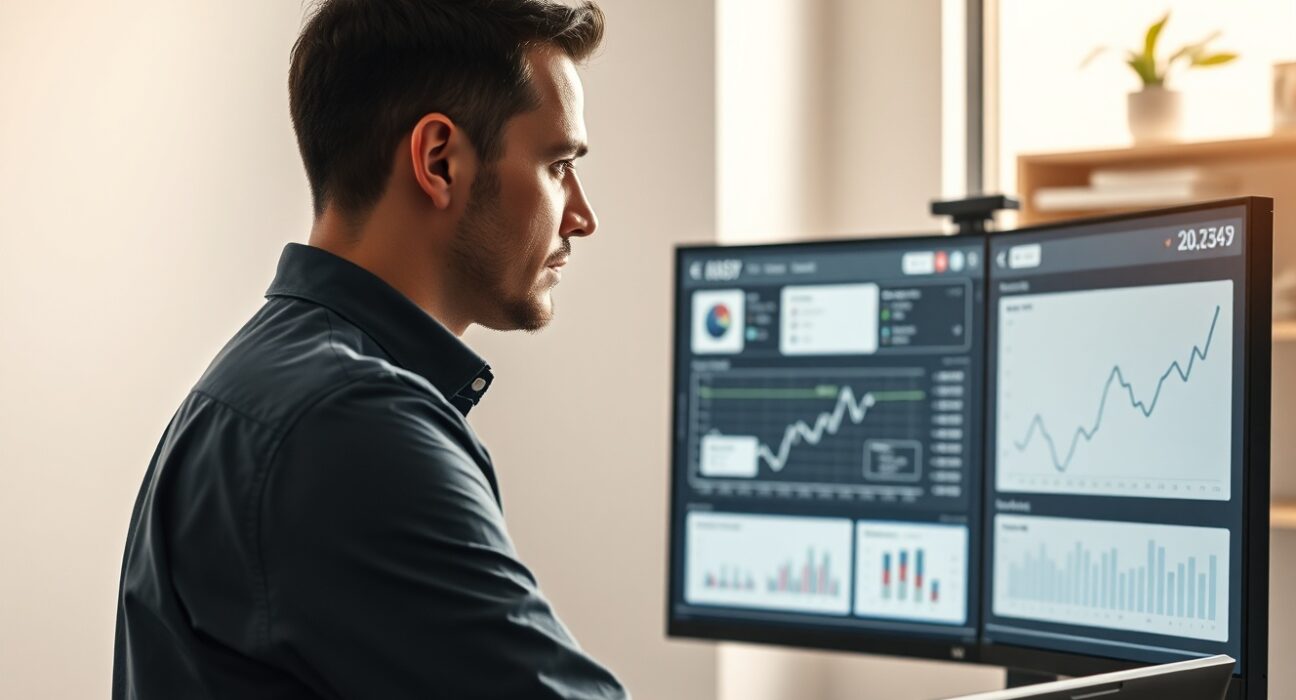 Benji Taylor, the new head of design at X, planning financial app interfaces in a tech office.
