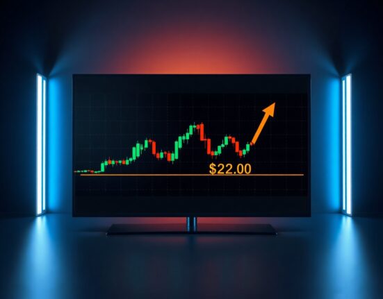 Digital display showing XRP price chart with upward arrow breaking through $2 resistance level