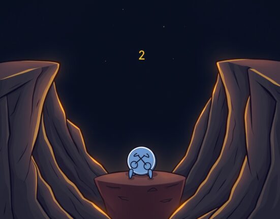 A cartoon XRP coin looking dejected below bearish Bollinger Bands, illustrating a grim price outlook.