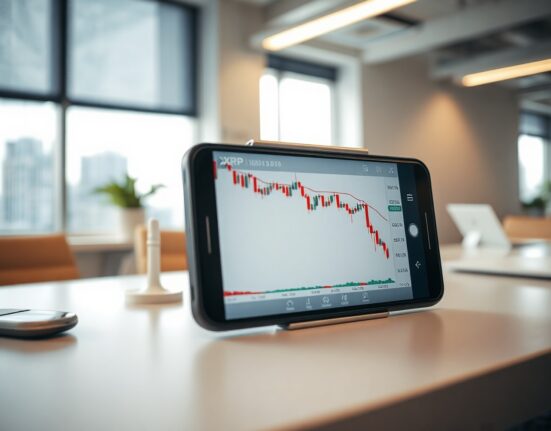 XRP price chart showing a decline below $1 on a trading screen