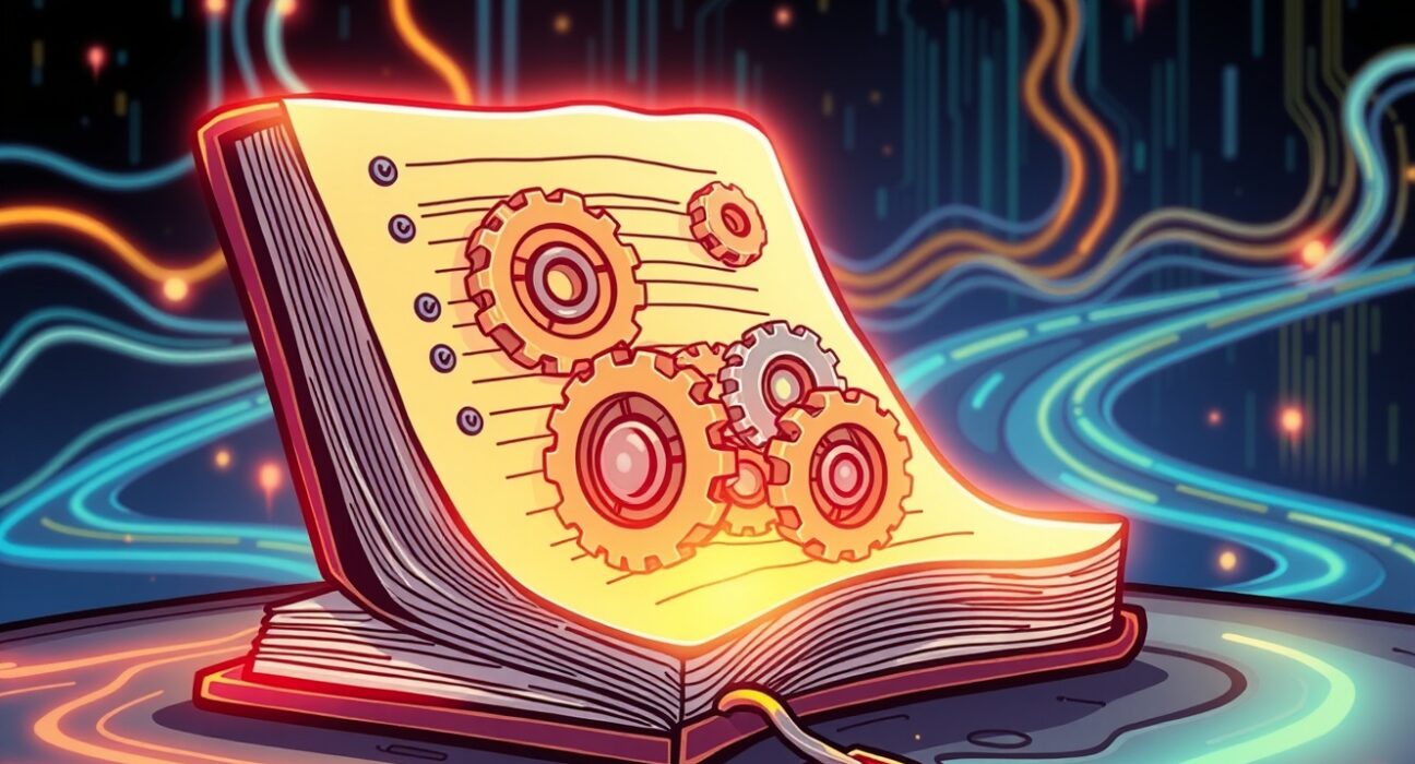 A cartoon illustration of the upgraded XRP Ledger software fixing bugs and improving performance.