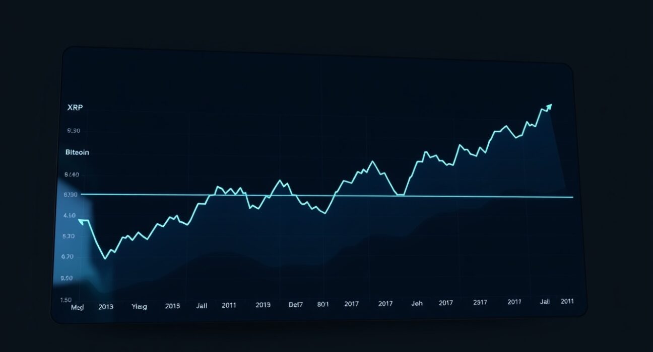 Analysis of XRP cryptocurrency market cap position compared to Bitcoin and Ethereum in 2025