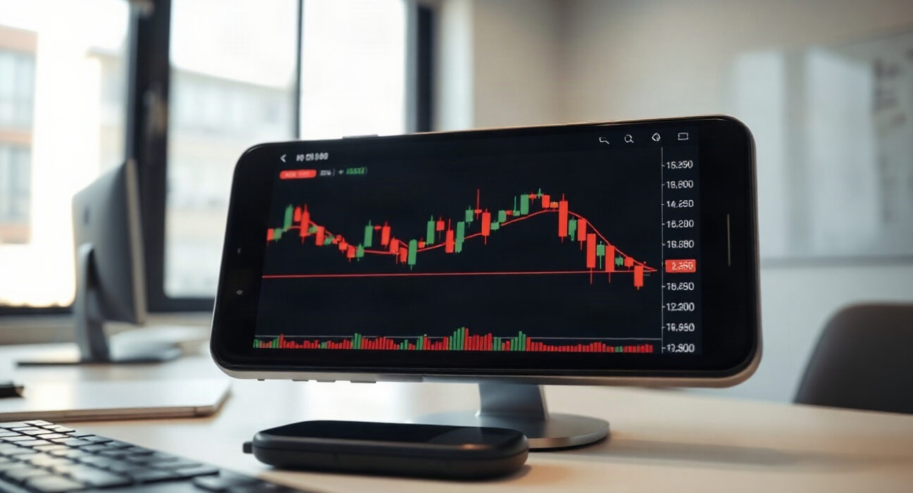 XRP price chart showing potential correction on a screen