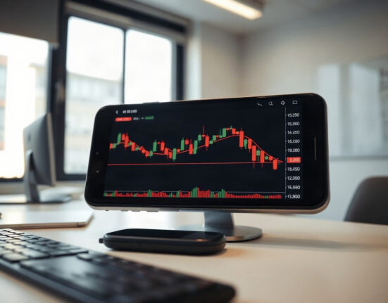 XRP price chart showing potential correction on a screen