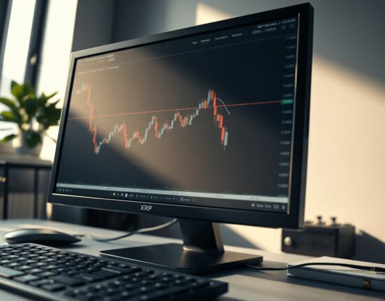 XRP price chart showing lagging recovery amid rising exchange reserves